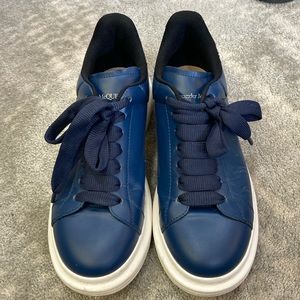 Navy blue alexander McQueen sneakers